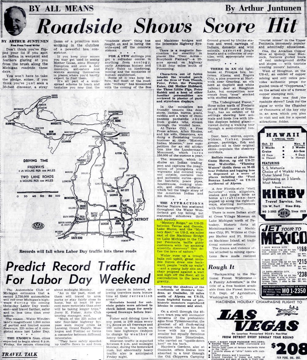Mystery Ridge - Sun Aug 25 1963 Artcle